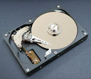 Open hard disk drive
